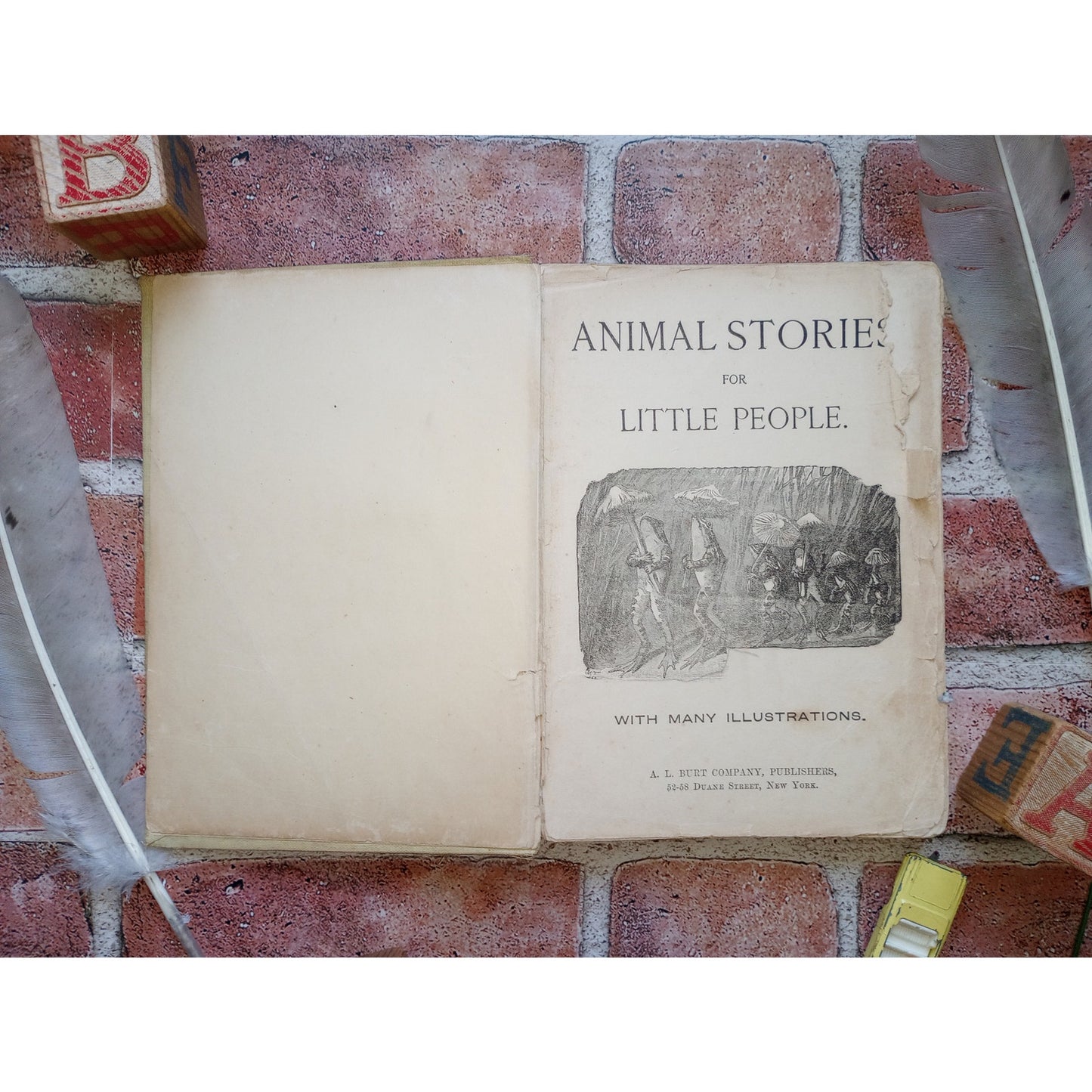 Animal Stories For Little People Antique Children's Book Illustrated Dog Stories