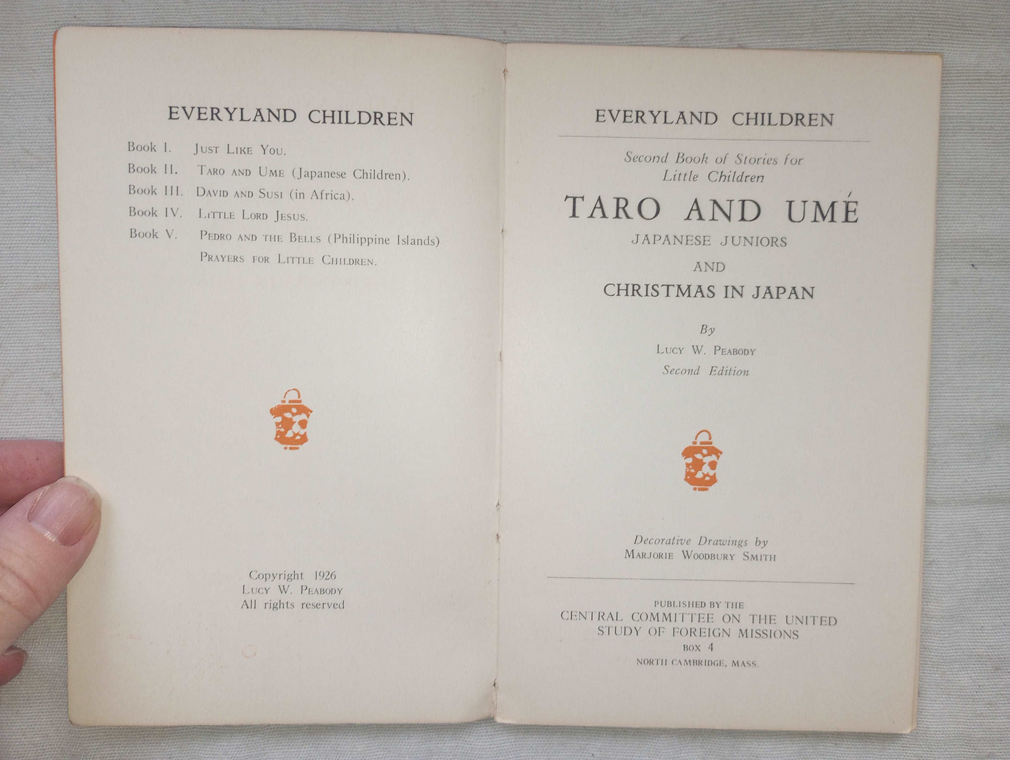 Everyland For Children- Taro & Ume Christmas In Japan Children's Book 1926