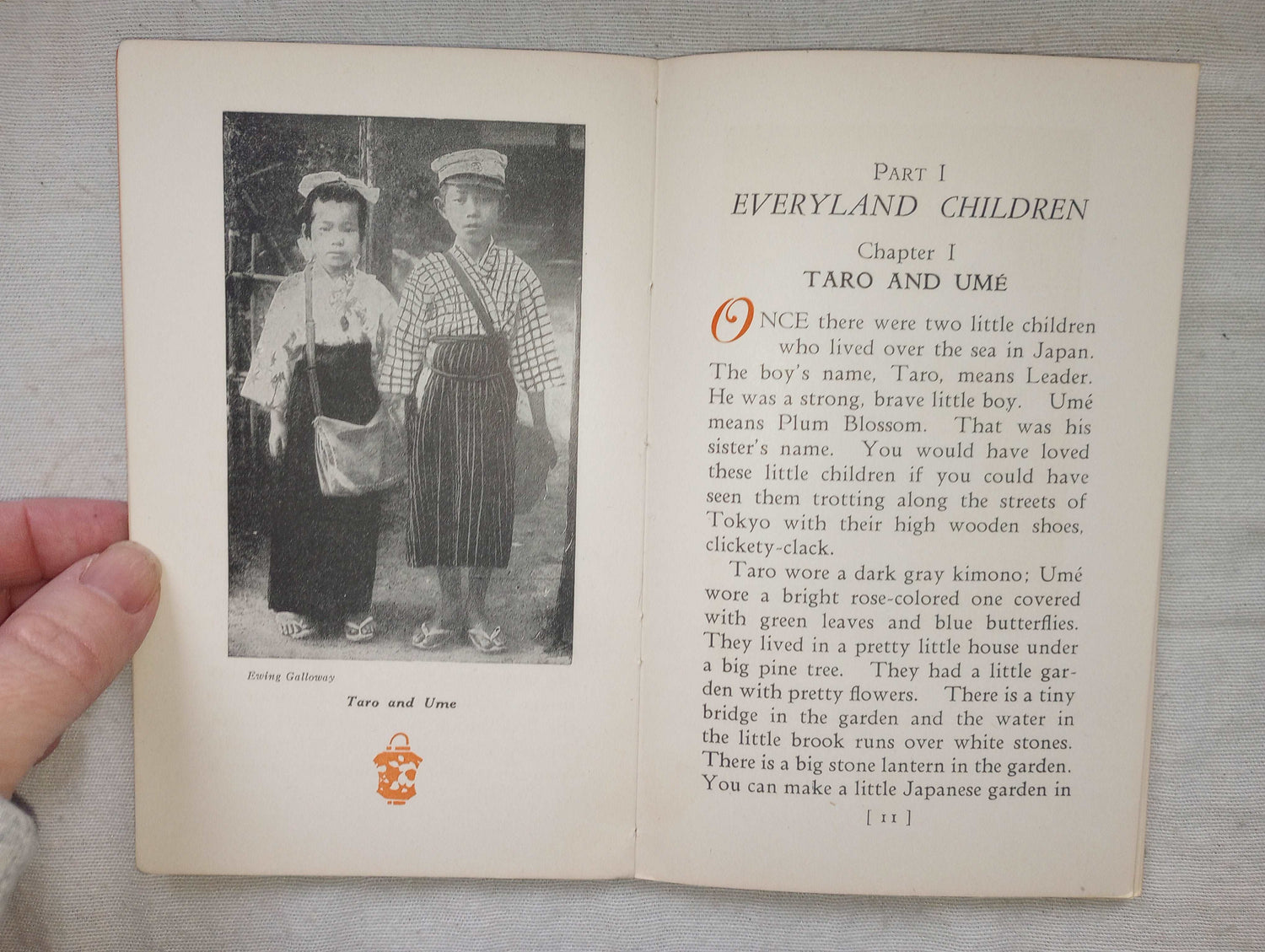 Everyland For Children- Taro & Ume Christmas In Japan Children's Book 1926