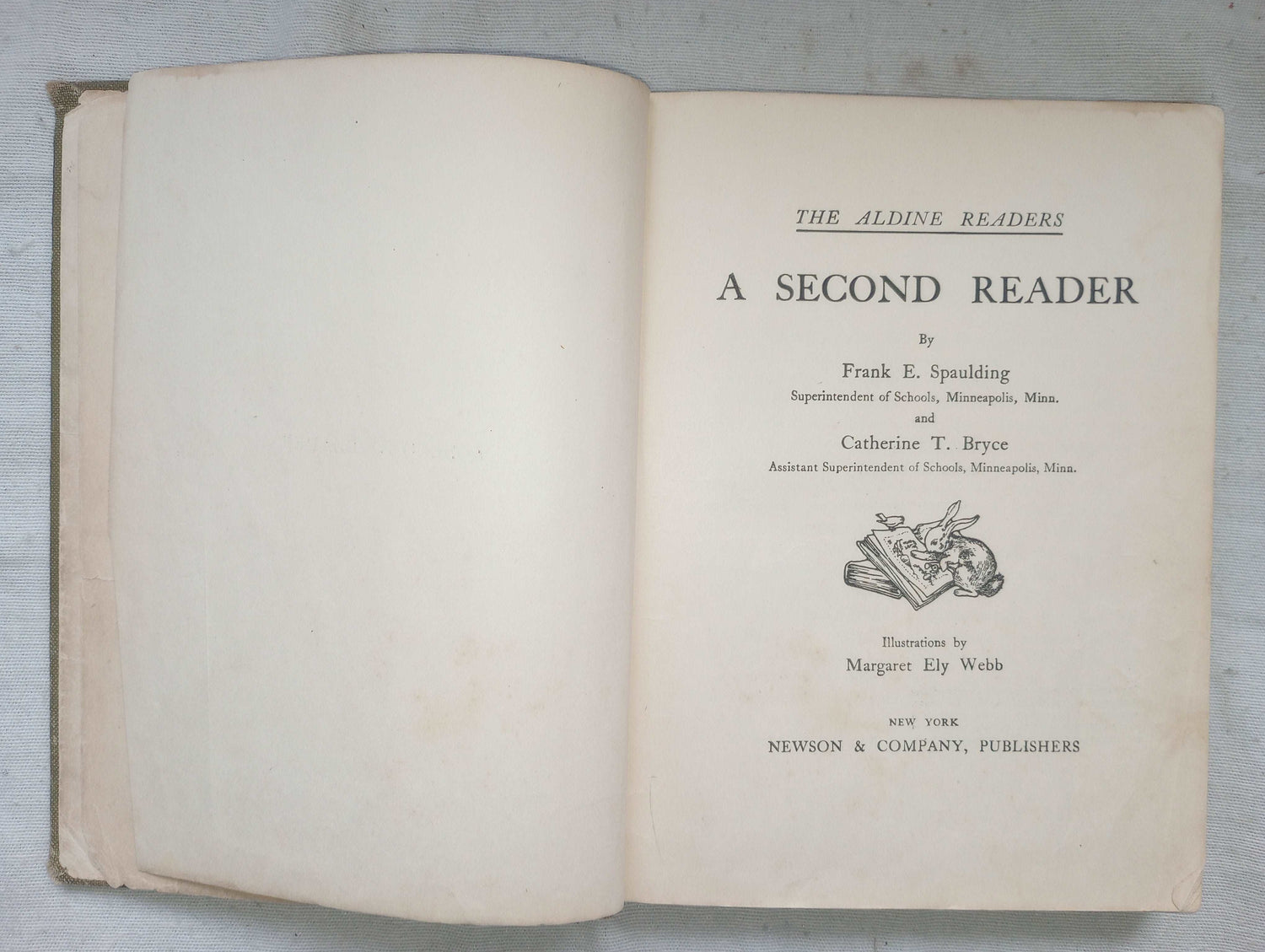 Aldine Readers Second Reader [Spaulding Bryce Ely Webb 1907] Antique Book