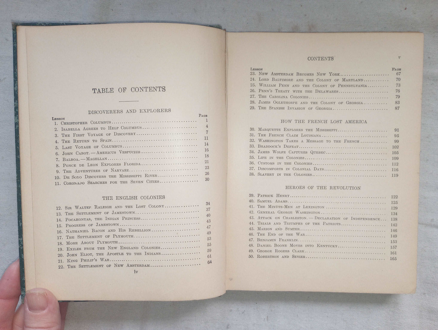 First Lessons American History [Lawton Evans, 1922] Antique School Book MAPS