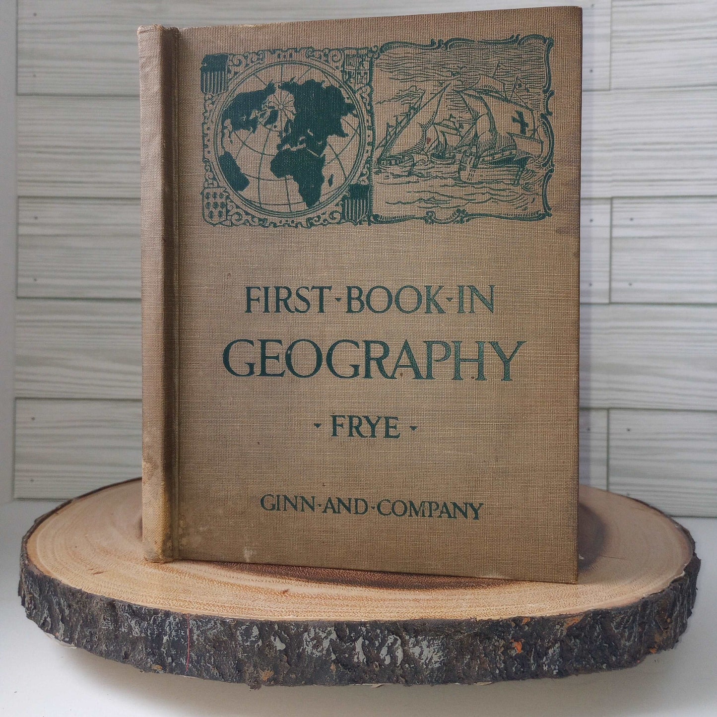 First Steps In Geography [Alexis Everett Frye, 1910] Antique Book COLOR MAPS