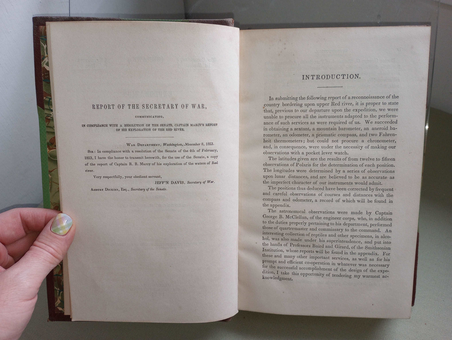 EXPLORATION OF THE RED RIVER OF LOUISIANA [RANDOLPH MARCY, 1854] FIRST EDITION