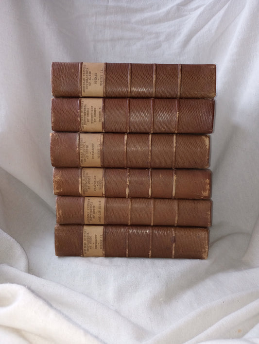 THE AMERICAN HISTORY AND ENCYCLOPEDIA OF MUSIC SET OF 6 W.L HUBBARD 1908