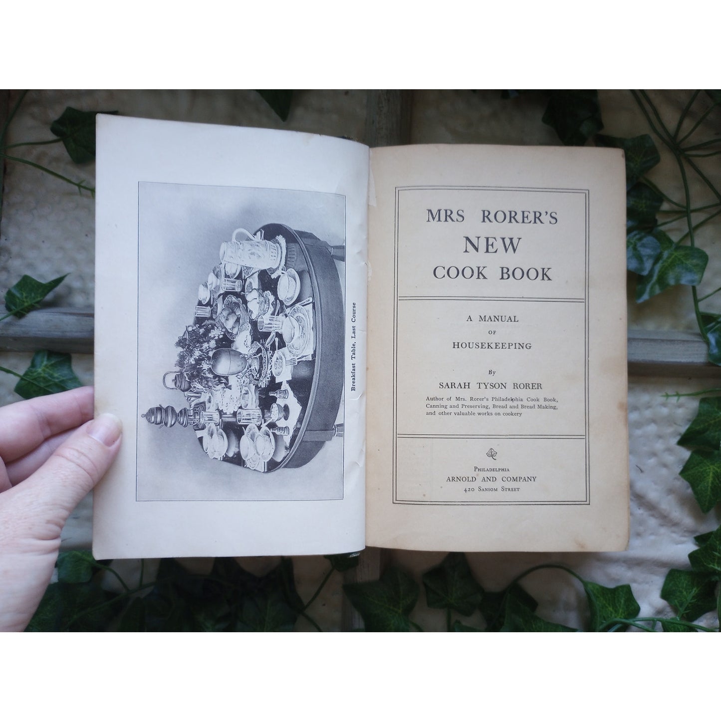 1902 Mrs Rorer's New Cook Book Manual Of Housekeeping Sarah Tyson Rorer Antique