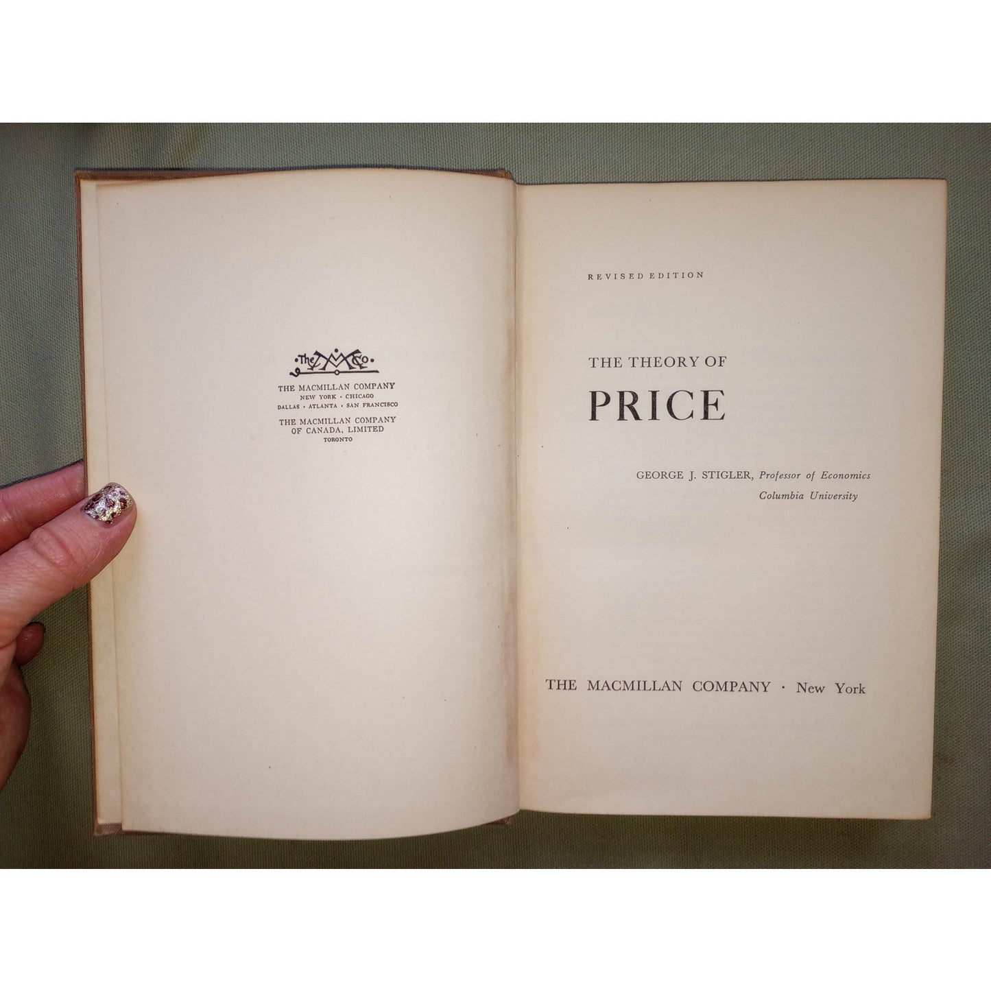 The Theory Of Price By George J. Stigler Revised Edition 2nd Printing 1953