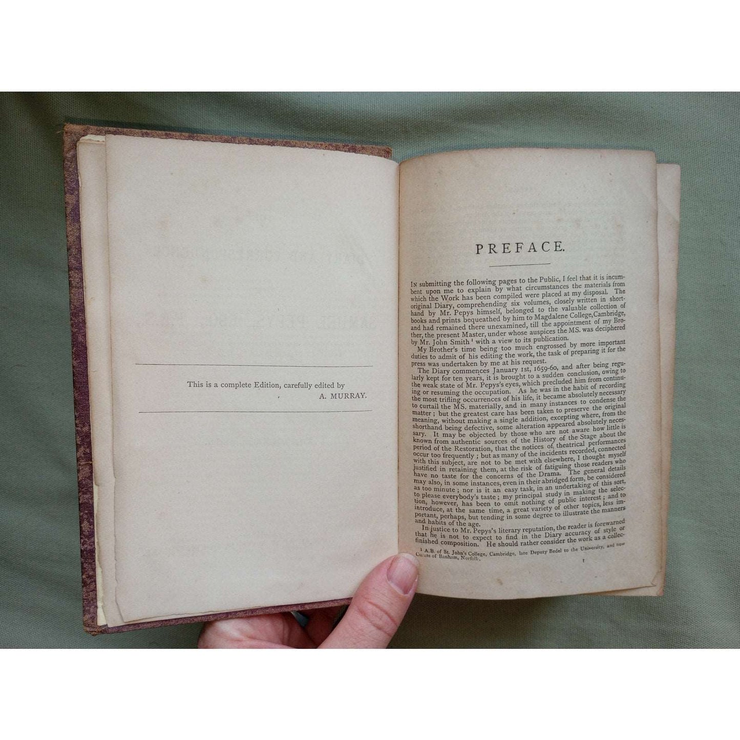 Diary And Correspondence Samuel Pepys Antique 1870 London Braybrooke Edition