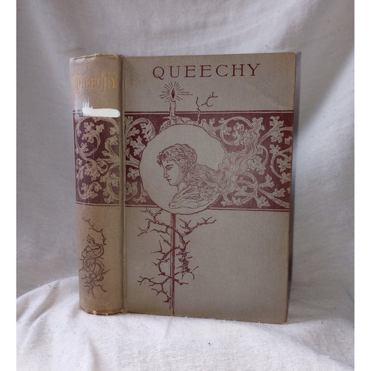 Queechy Elizabeth Wetherell 1892 Antique Book Victorian Binding Book Cover Art