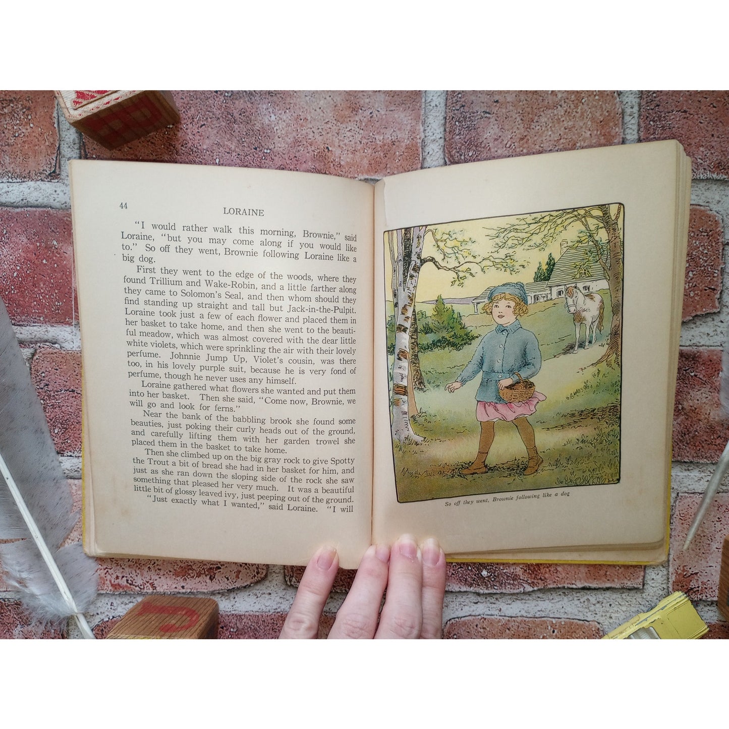 Loraine & The Little People of Spring 1918 Elizabeth Gordon Antique Fairy Magic