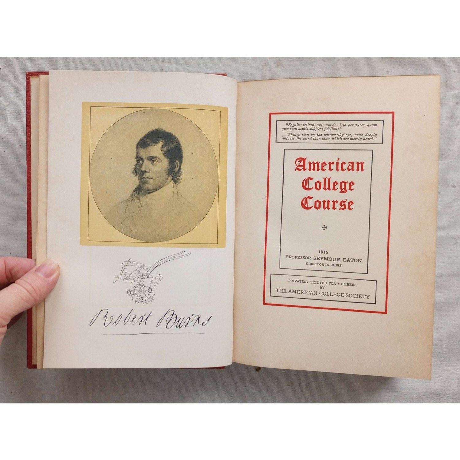 American College Course: British Poets 1916 Burns, Scott, Byron Private Printing