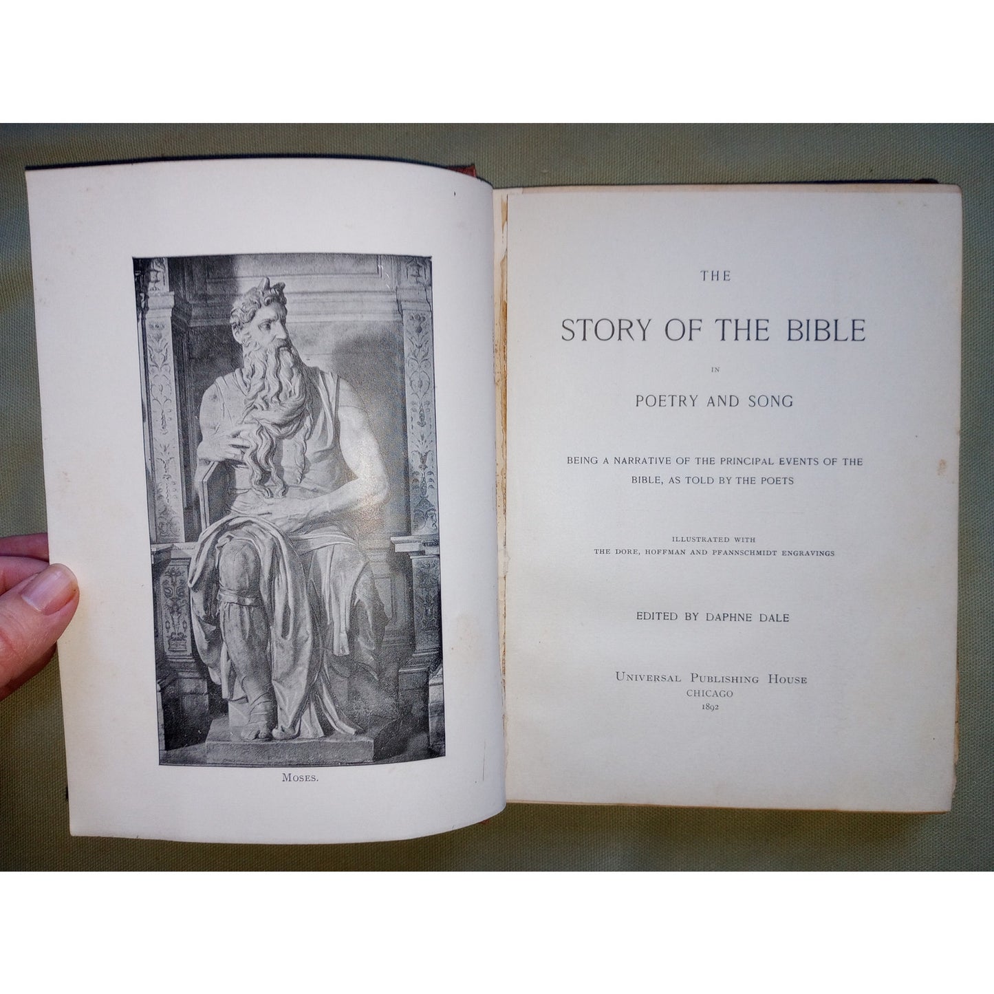 Story of the Bible in Poetry & Song Antique Book Salesman Sample RARE 1892