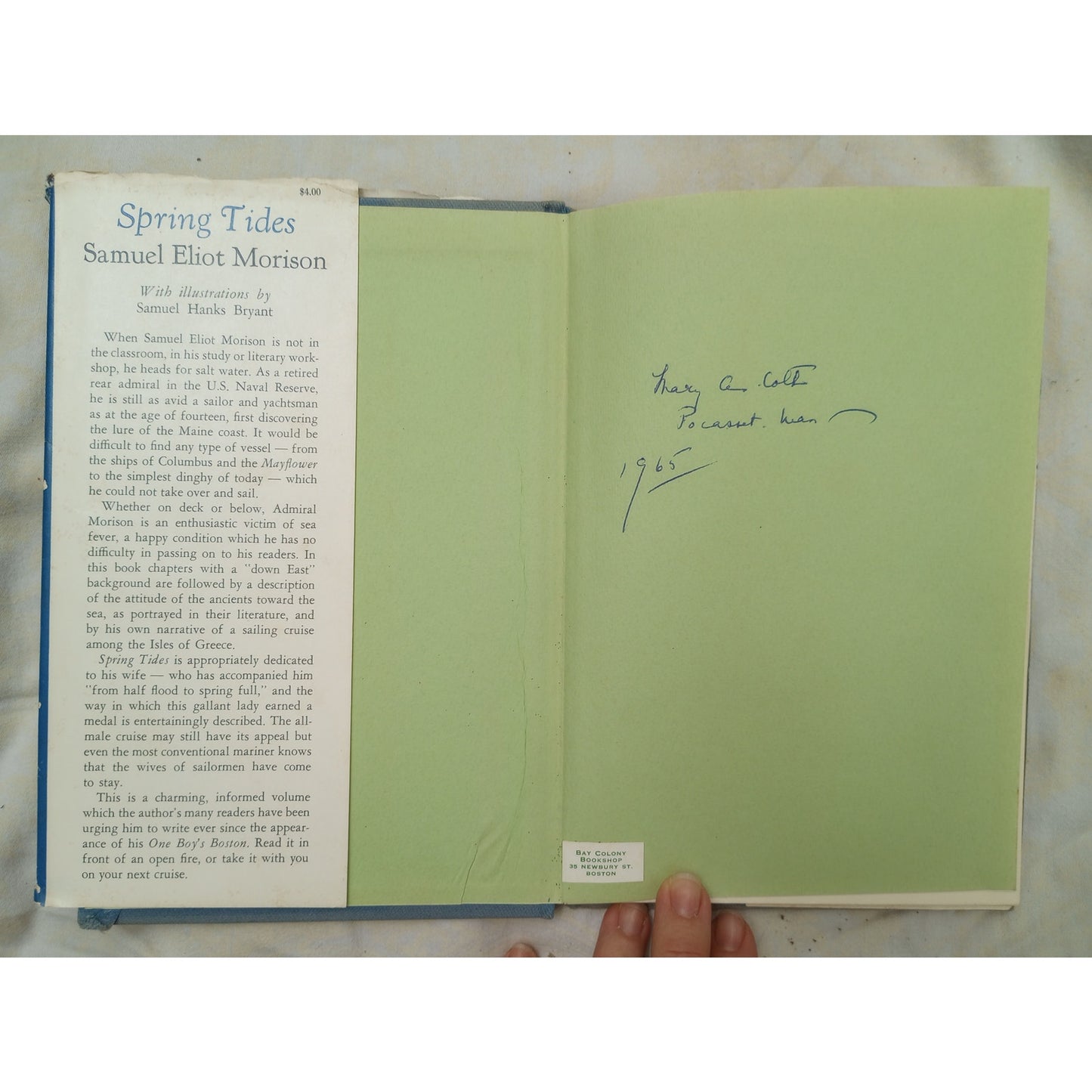 Spring Tides Samuel Eliot Morison 1965 1st Edition Stories of the Sea Hardcover