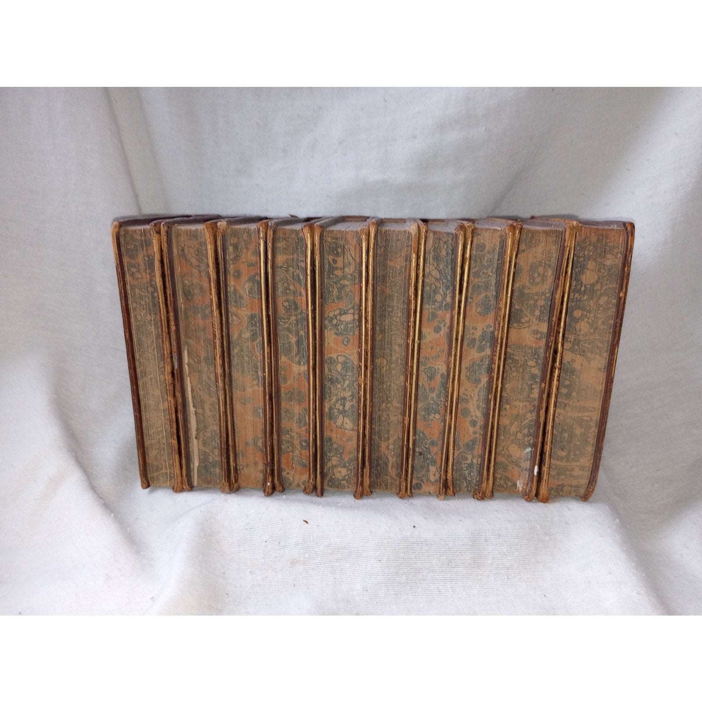 1821 Rare French Oeuvres Completes De Lord Byron 10 Volume Leather Beautiful Set