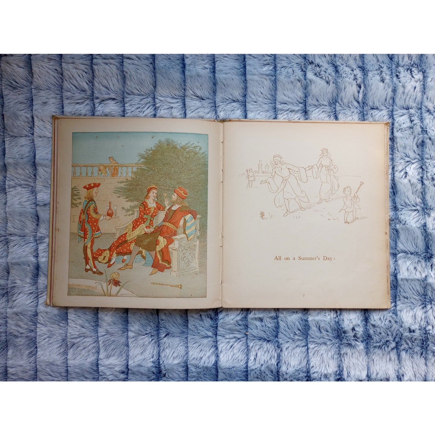 Randolph Caldecott Engravings Picture Book Queen Of Hearts 3 Jovial Huntsmen