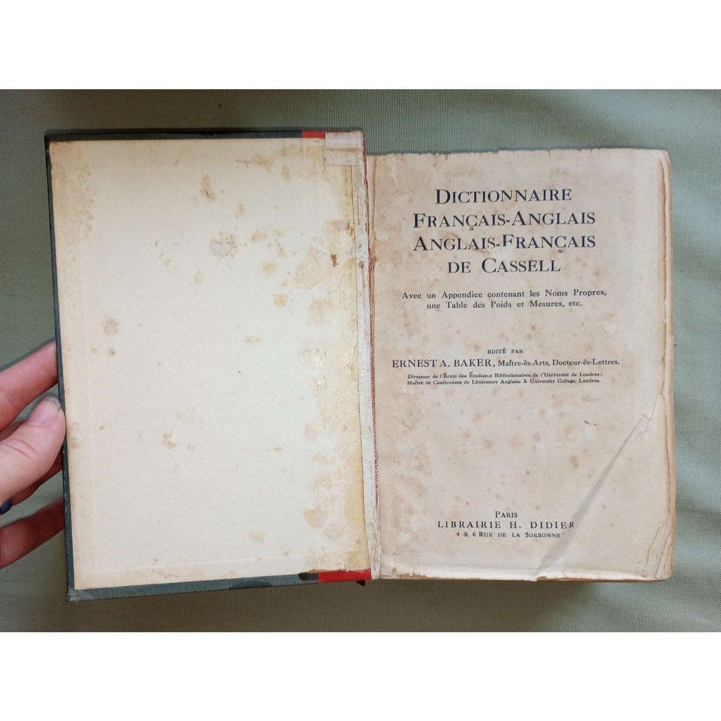 Dictionnaire Français-Anglais et Anglais-Français de Cassell Antique Dictionary