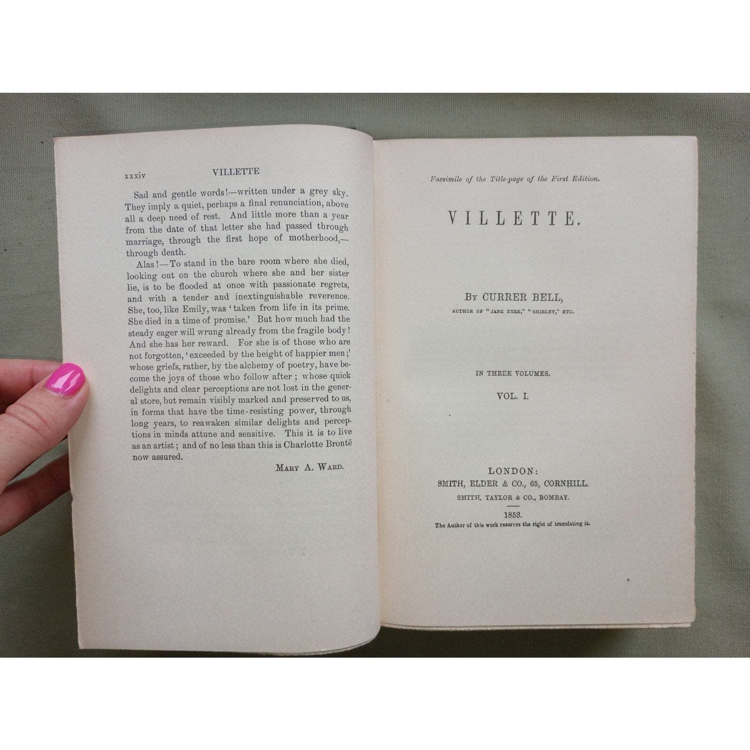 Charlotte Bronte / Villette Haworth Edition 1899 Antique Book Illustrated