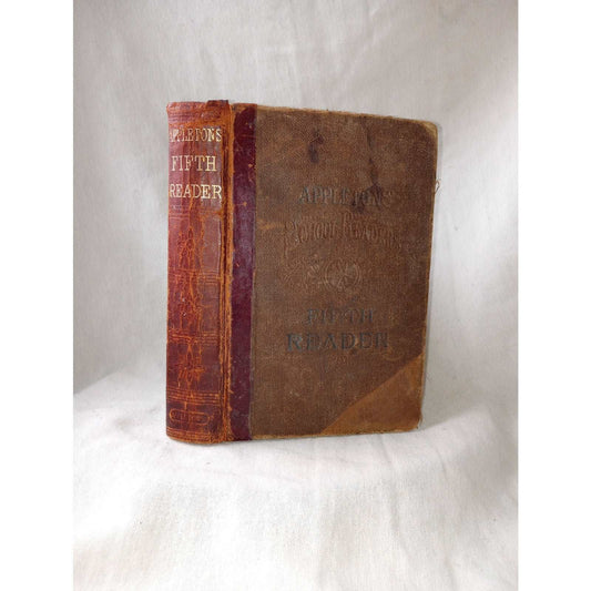 1879 School Book Appleton's School Reader Fifth Reader Yearbook Inscriptions