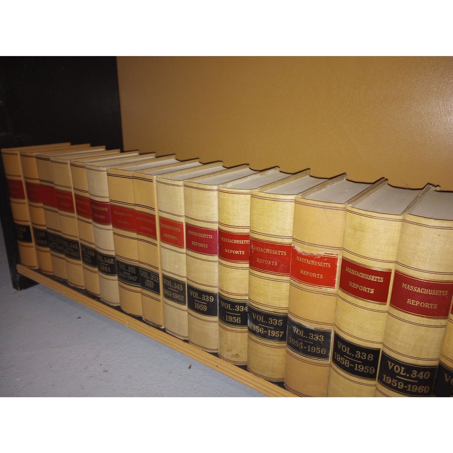 Set of 5 Massachusetts Beige Tan Law Books Library Retro 1950s - 2000s Book Set