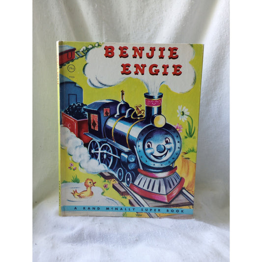 Vintage Children's Book 1950 Benjie Engie Beautifully Illustrated Train Story