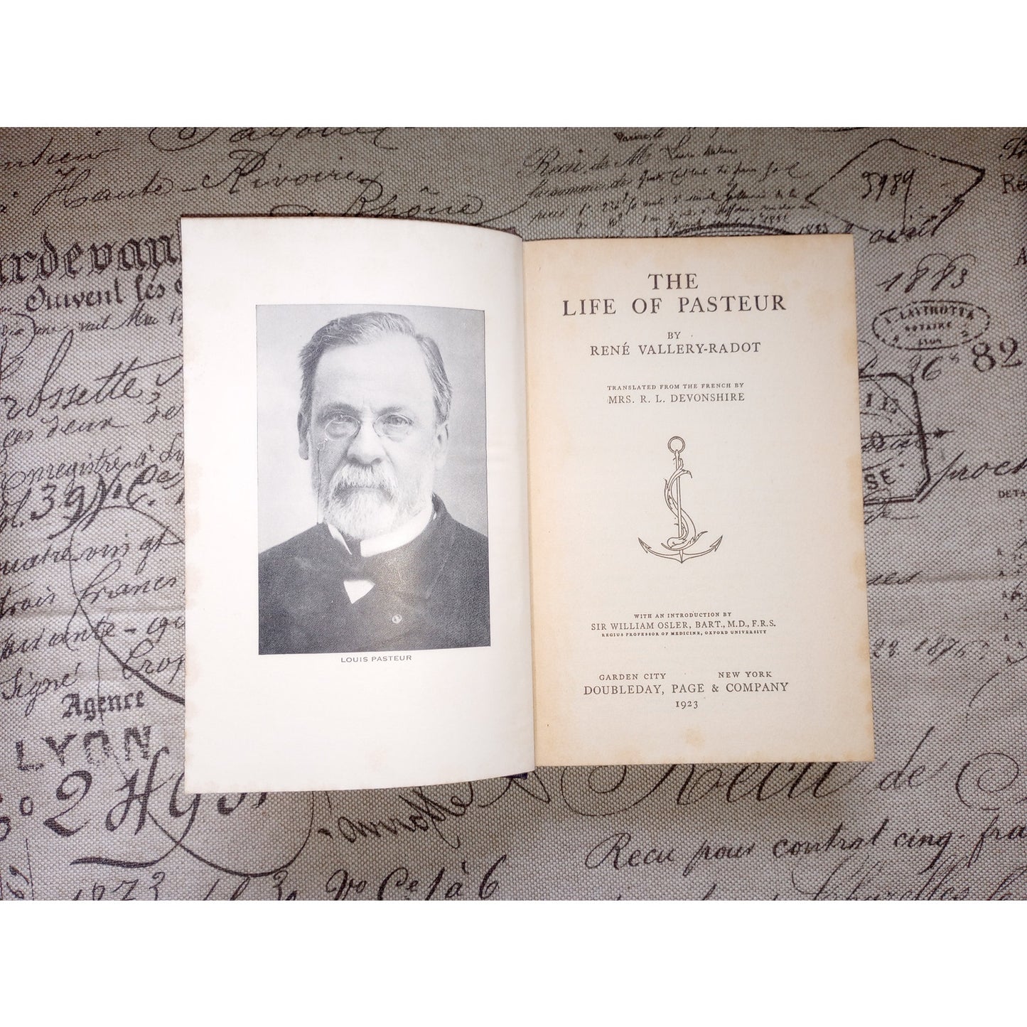 The Life Of Pasteur Rene Vallery-Radot Antique Book 1923 Devonshire Translation