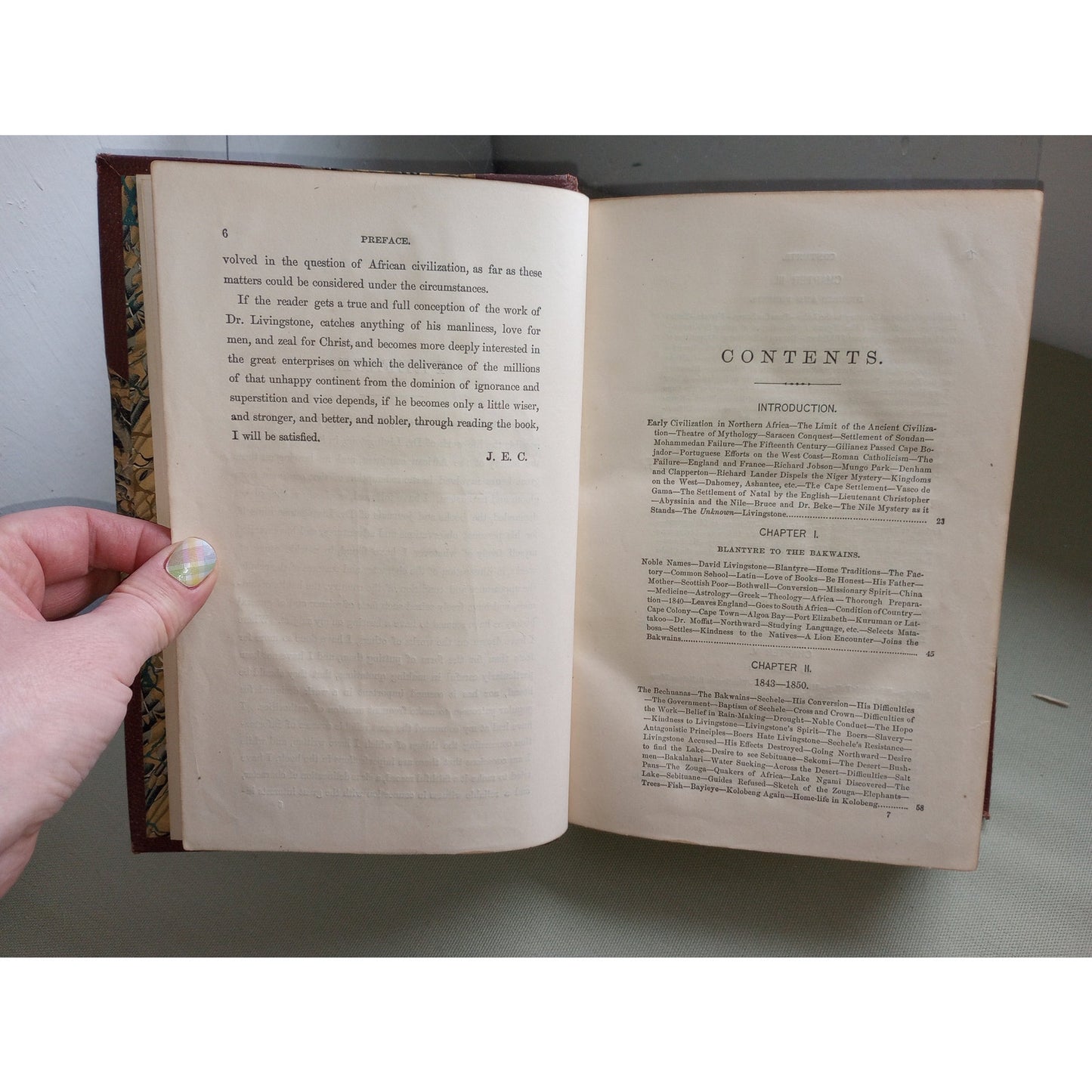 J.E. CHAMBLISS LIFE & LABORS DAVID LIVINGSTONE SOUTHERN & CENTRAL AFRICA LEATHER 1876