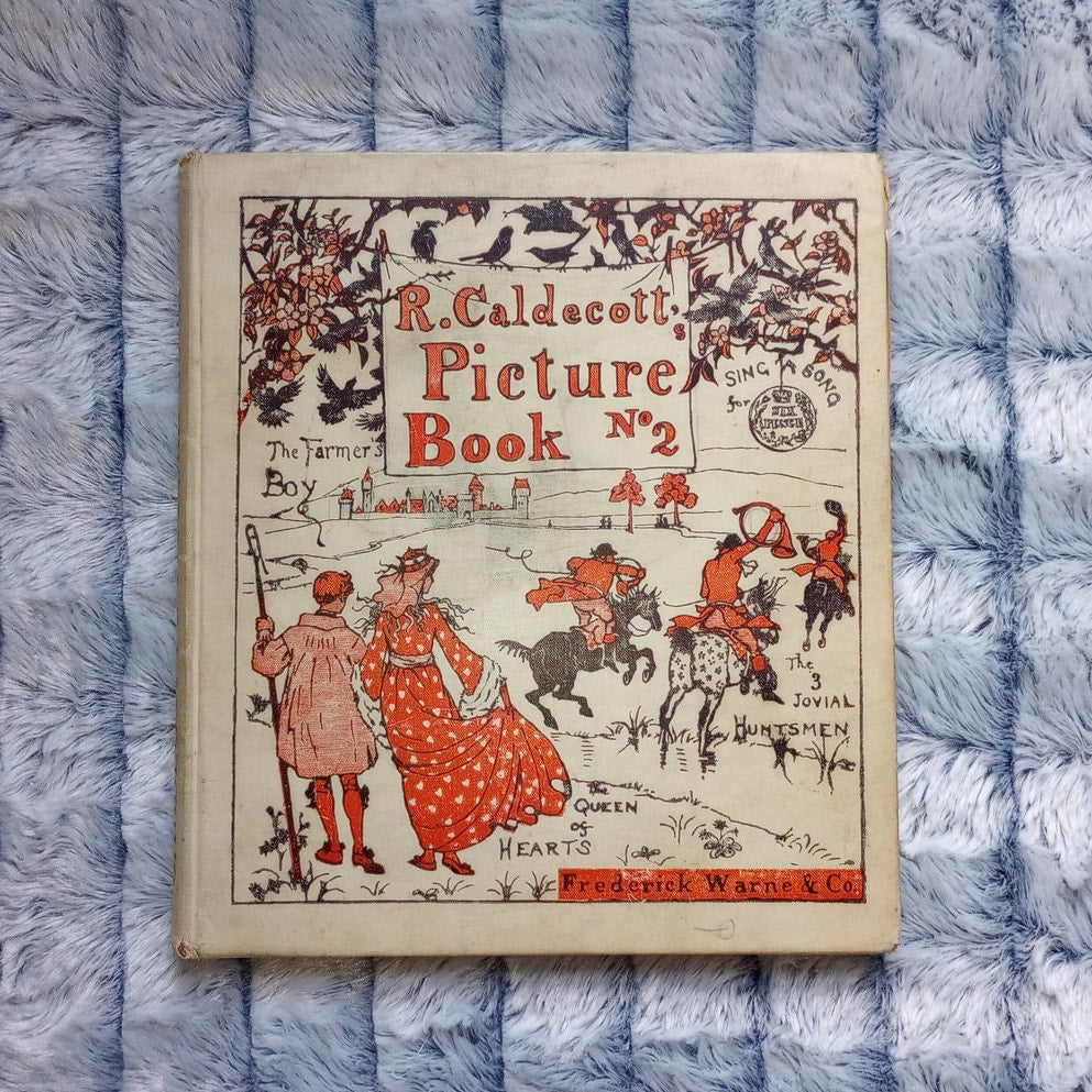 Randolph Caldecott Engravings Picture Book Queen Of Hearts 3 Jovial Huntsmen