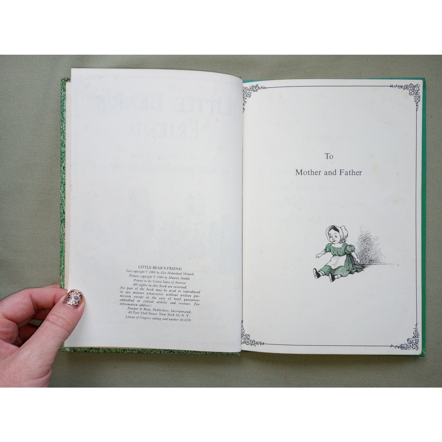 Little Bear's Friend 1960 First Edition First Holmelund Minarik Maurice Sendak