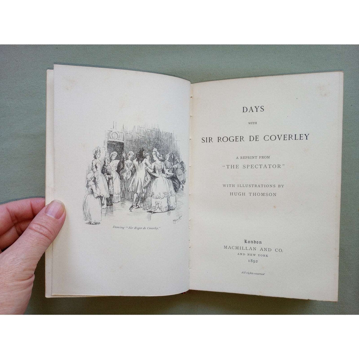 Days with Sir Roger De Coverley 1892 Hugh Thomson Illustrations Leather Binding