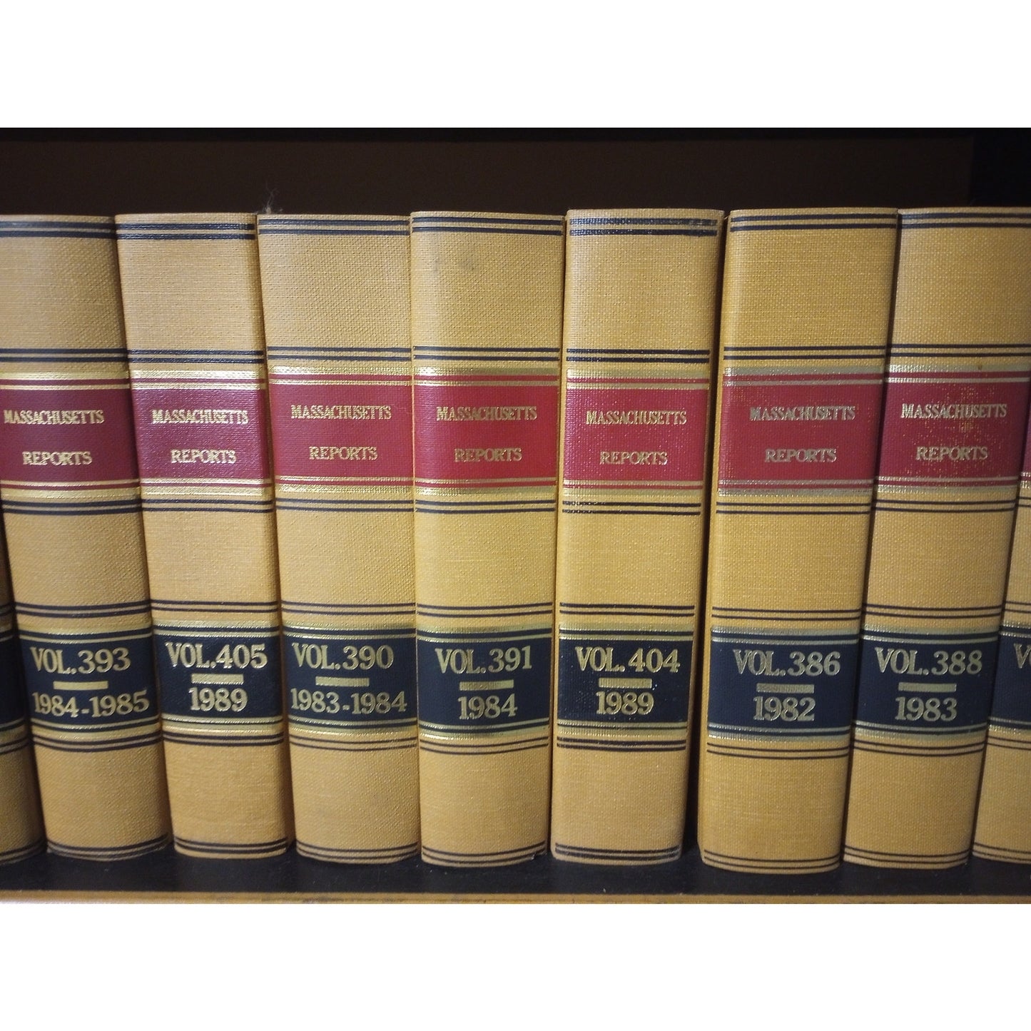 Set of 5 Massachusetts Beige Tan Law Books Library Retro 1950s - 2000s Book Set