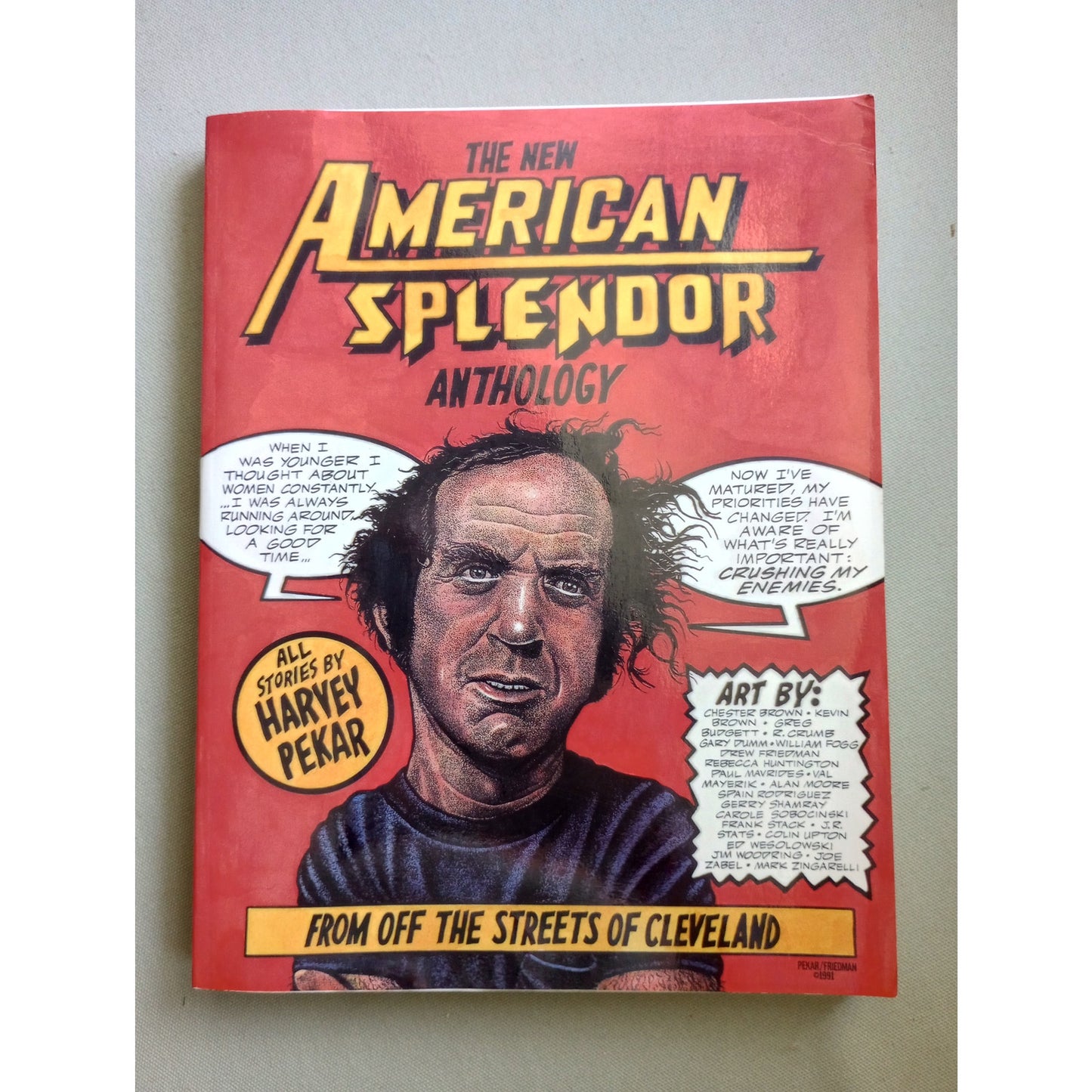 The New American Splendor Anthology by Harvey Pekar SIGNED 1991 First Edition