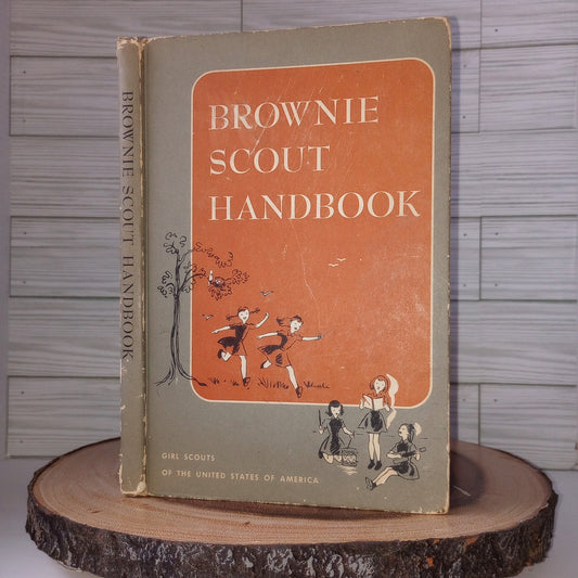 Vintage 1958 Brownie Girl Scout Handbook Original Price Hardcover Illustrated