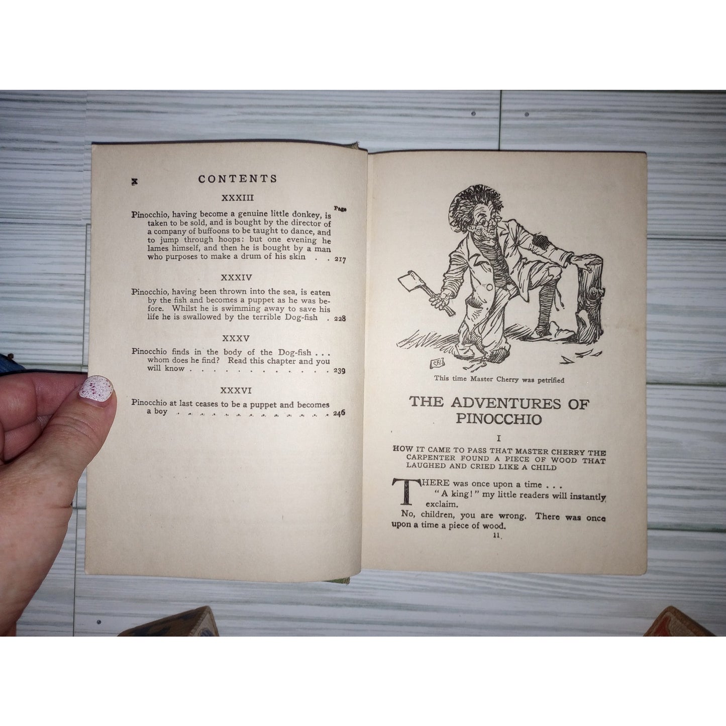 Antique c1905 Pinocchio Adventures Of A Puppet Book Hardcover Carlo Collodi