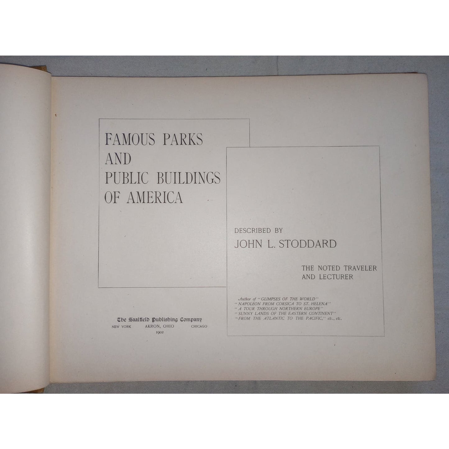 Famous Parks and Public Buildings of America [John L. Stoddard, 1902]