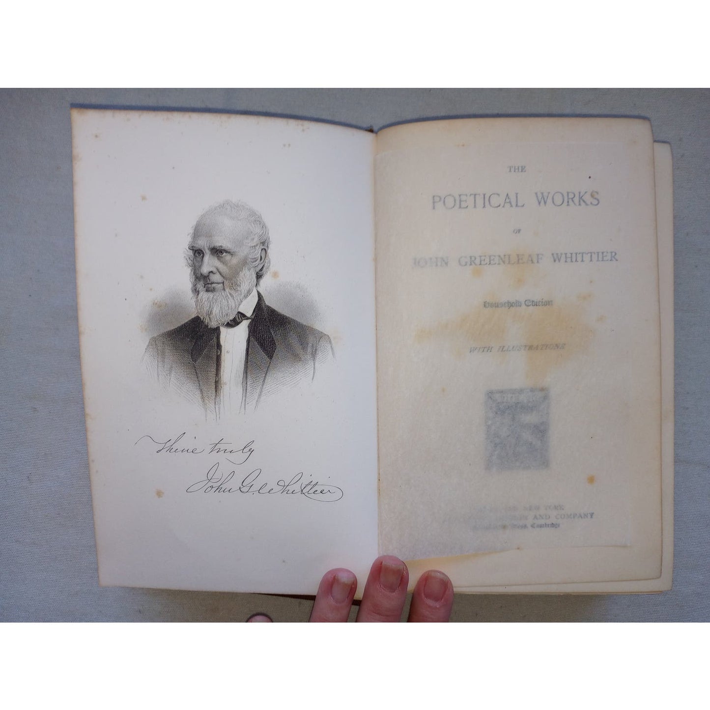 The Poetical Works of John Greenleaf Whittier [1891] Illustrated Household Edition