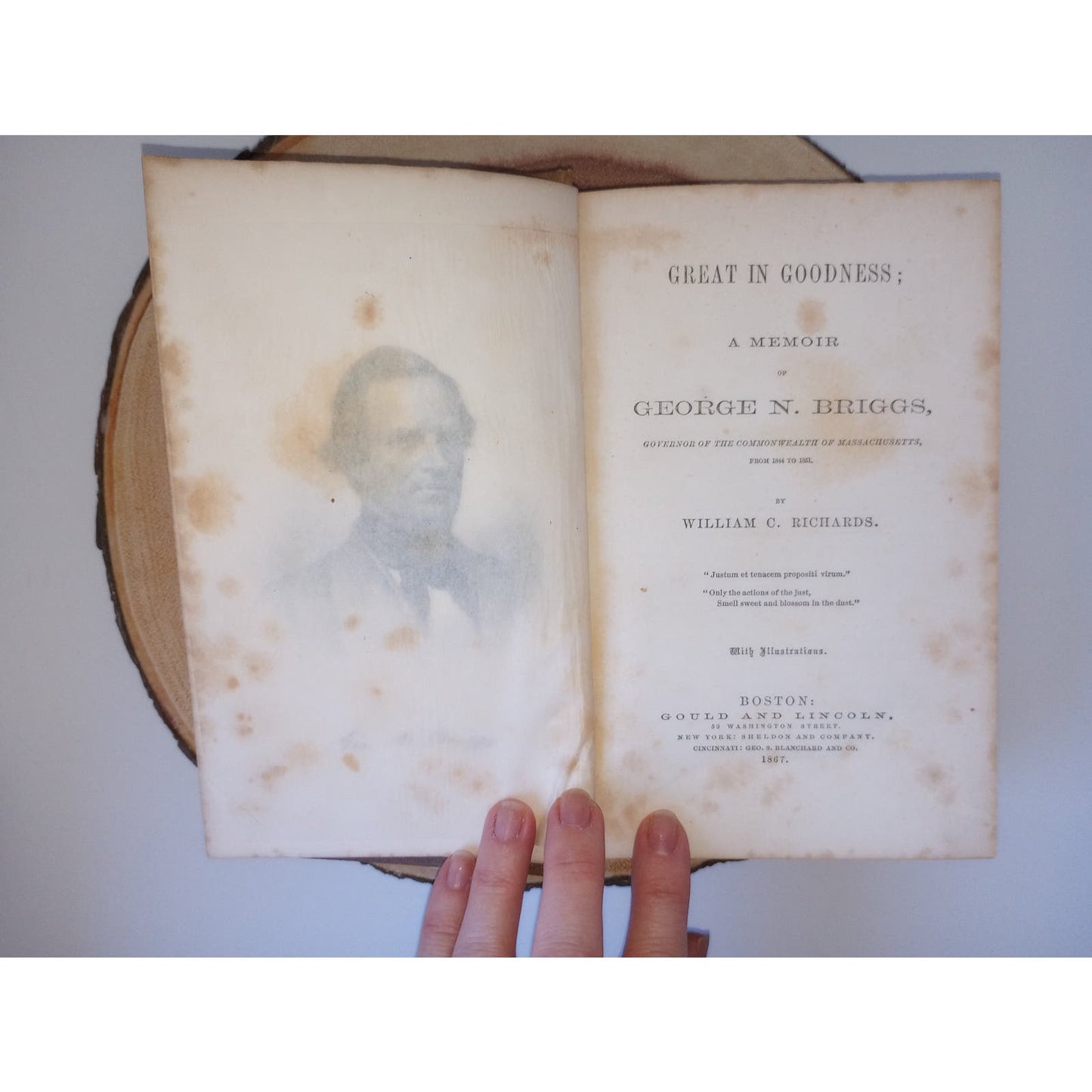 Great in Goodness; A Memoir of George N. Briggs [William Richards, 1867] 1st Ed.