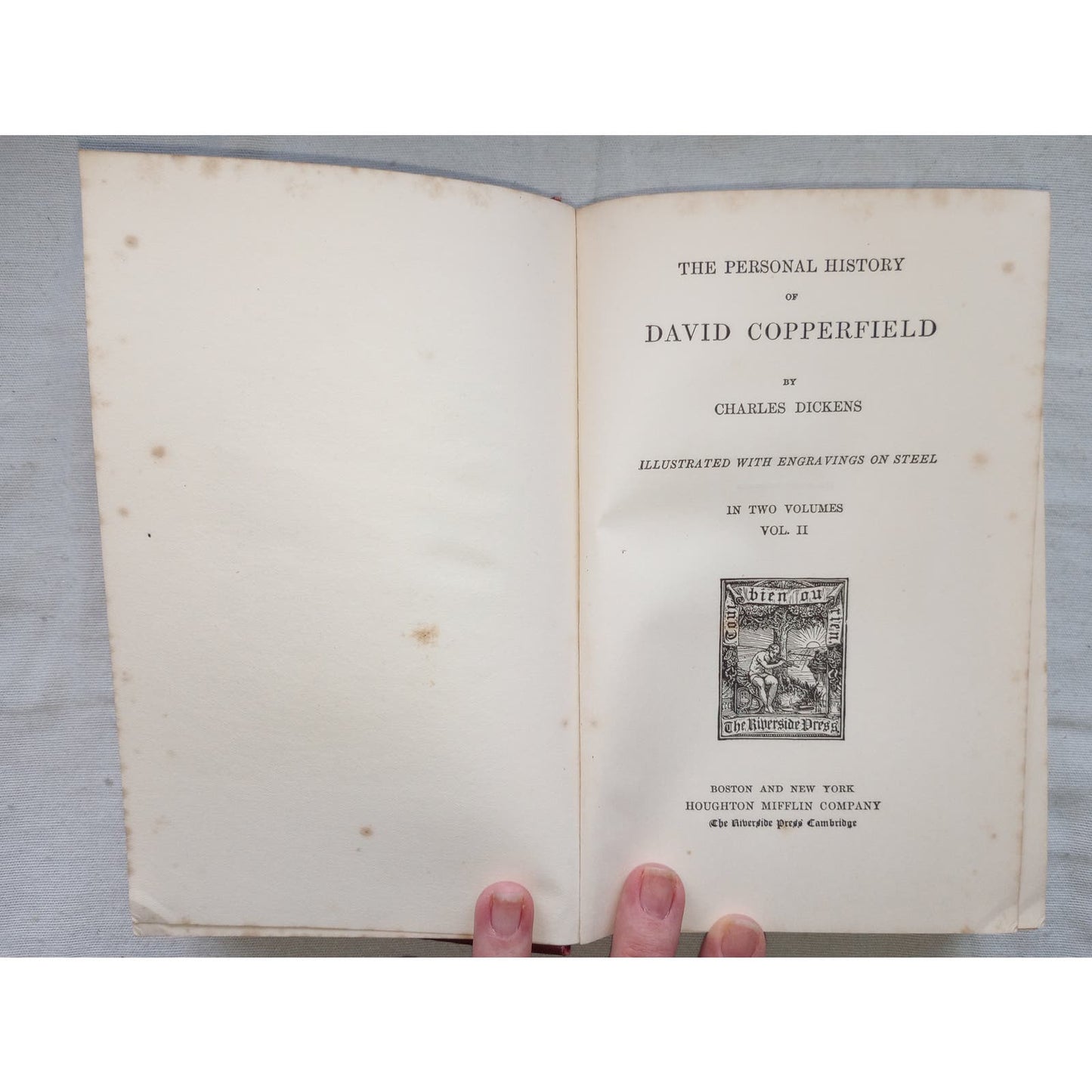 David Copperfield [Charles Dickens, 1894] Volume II ONLY Illustrated