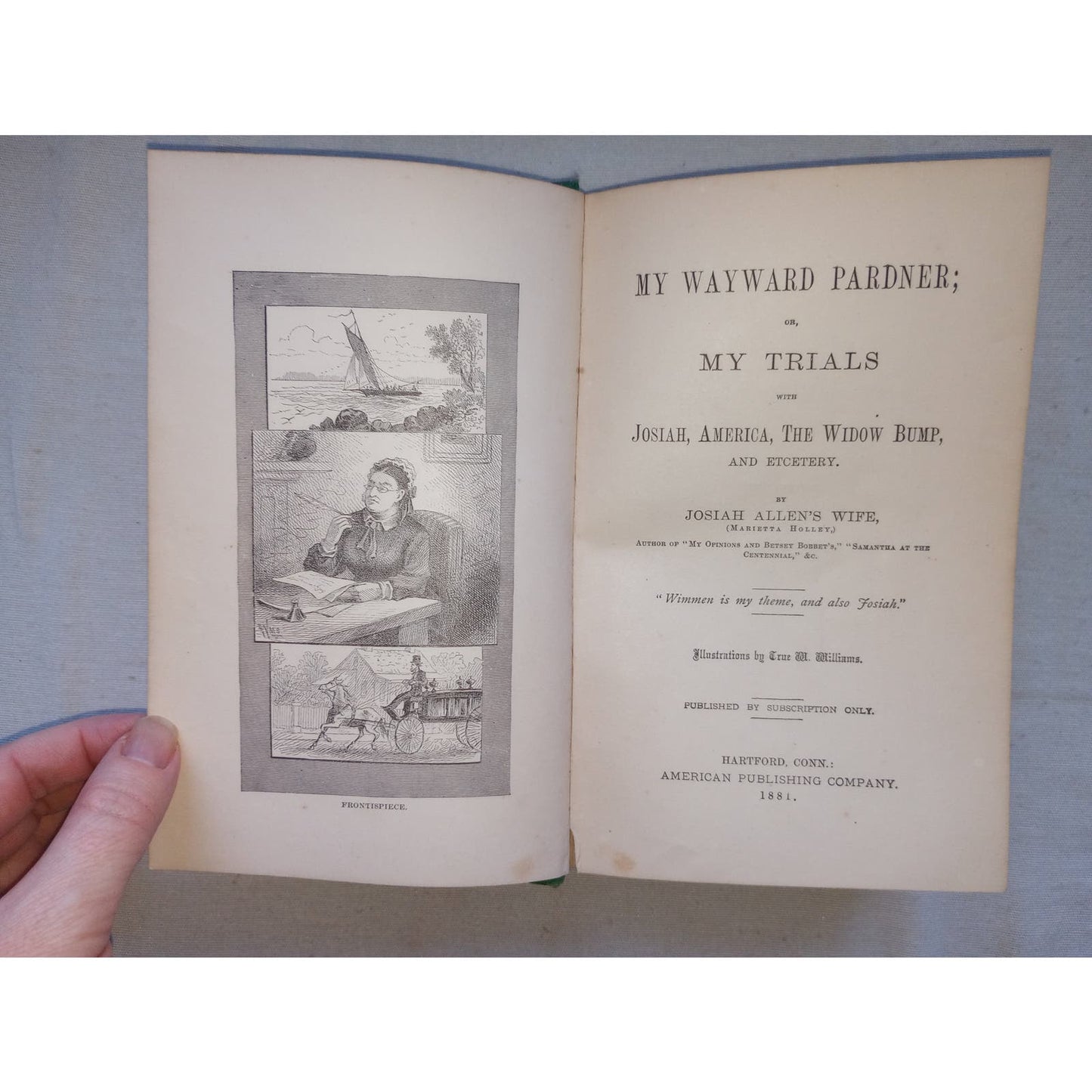 My Wayward Partner [Marietta Holley, 1881] Victorian Humor Novel Illustrated