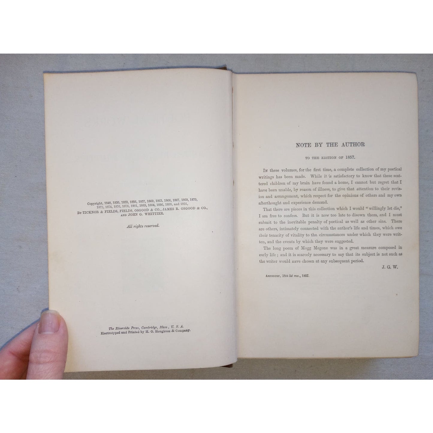 The Poetical Works of John Greenleaf Whittier [1891] Illustrated Household Edition