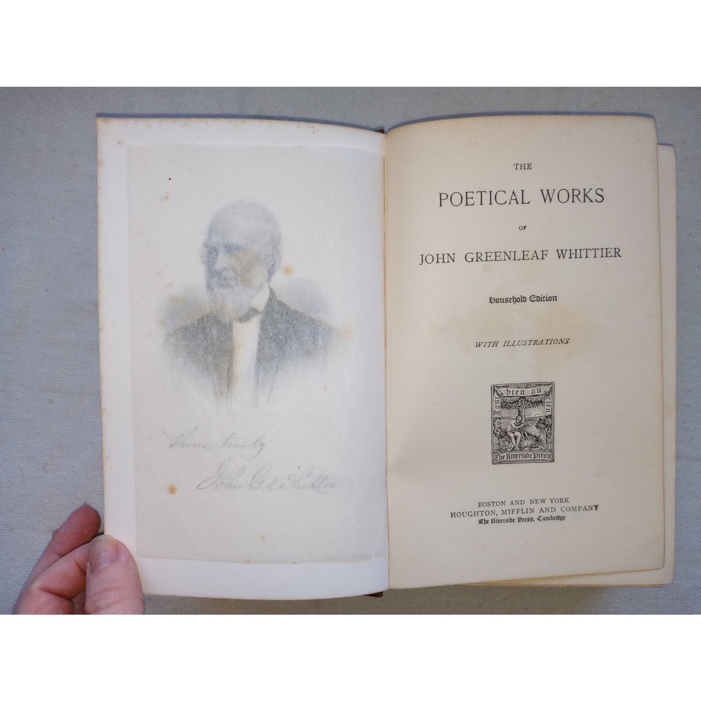 The Poetical Works of John Greenleaf Whittier [1891] Illustrated Household Edition