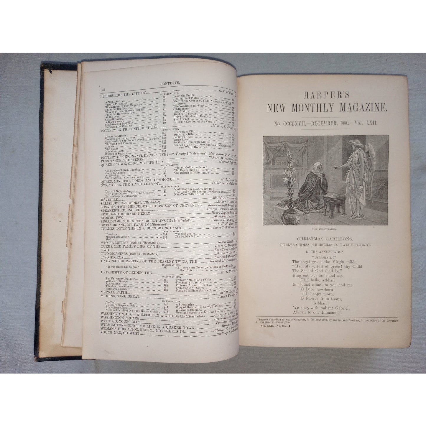 Harper's New Monthly Magazine Volume LXII 1880-81 Walt Whitman, Henry Van Dyke