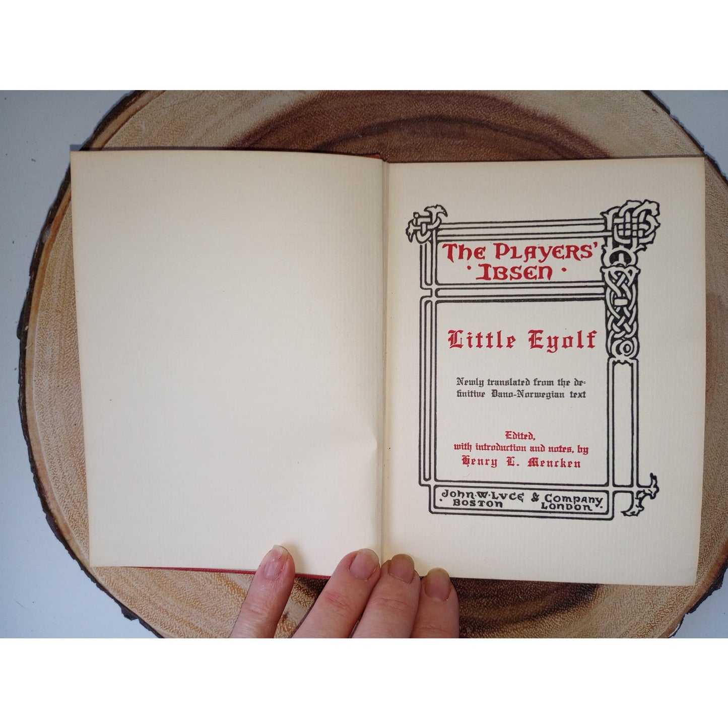 Little Eyolf [The Player's Ibsen, 1909] Translated From Norwegian Antique Book