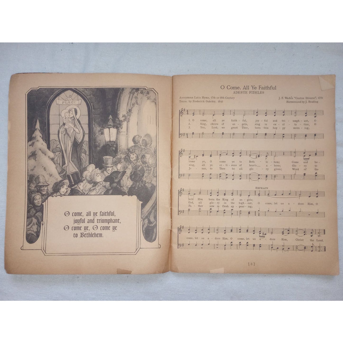 Christmas Carols [Mary Nancy Graham, 1938] Illustrated Sheet Music Book